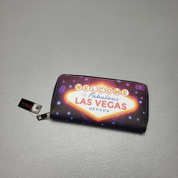 3/$15 new bijorca welcome to the fabulous Las Vegas Nevada women's wallet - Picture 9 of 9